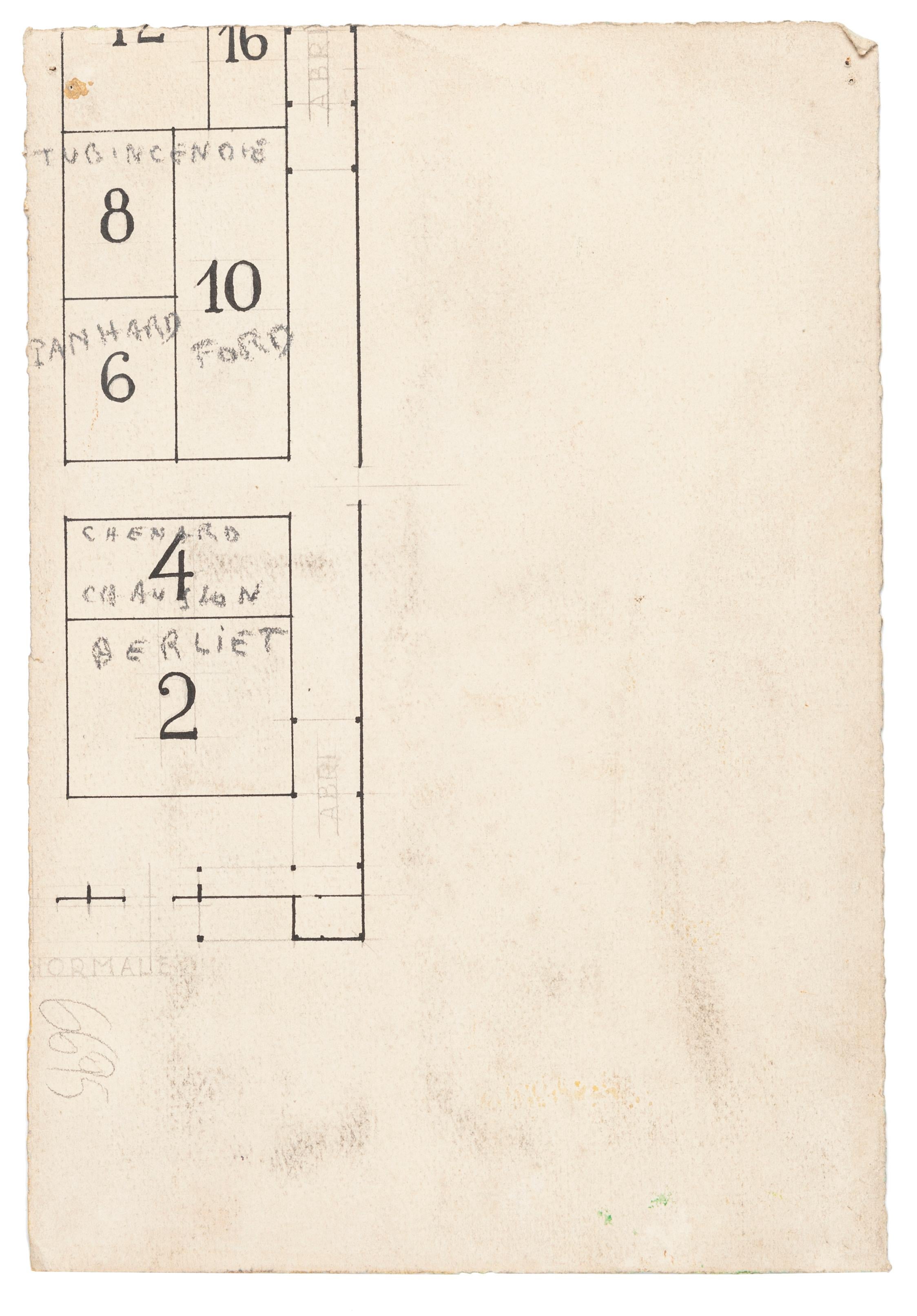 Composition - Watercolor on Paper by J.-R. Delpech - Mid 20th Century - Art by Jean Delpech