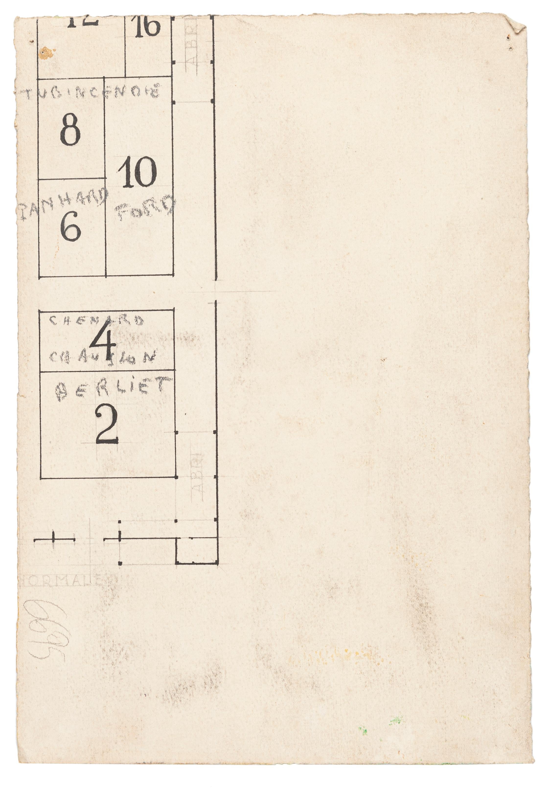 Composition - Watercolor on Paper by J.-R. Delpech - Mid 20th Century - Art by Jean Delpech