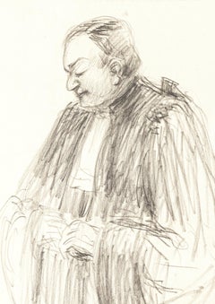 Lawyer - Pencil Drawing - Mid 20th Century