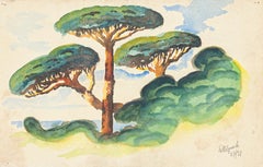 Trees - Watercolor on Paper by J.-R. Delpech - 1937