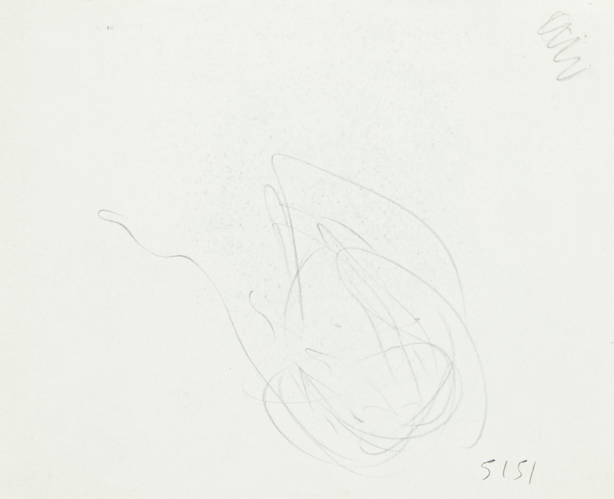 Hombre - Dibujo original a lápiz de S. Goldberg - Mediados del siglo XX - Art de Simon Goldberg