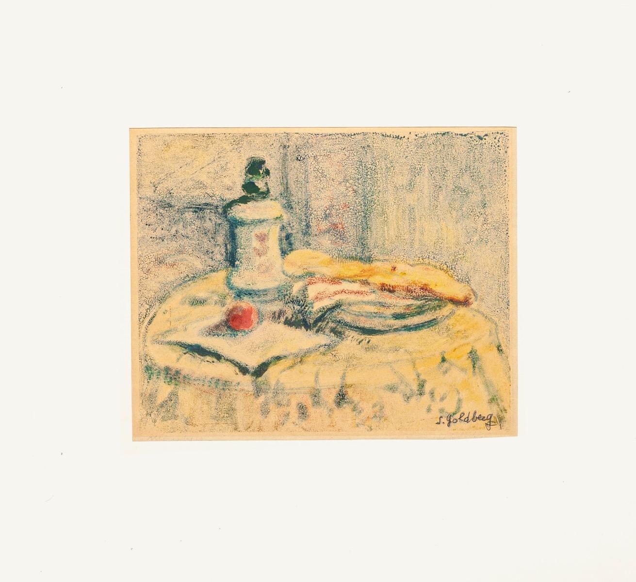 Still Life is an original drawing in mixed media -pastel and watercolor- realized by Simon Goldberg (1913-1985). Hand-signed on the lower right.

The state of preservation is very good.

Sheet dimension:23 x 19 cm.

Included a Passepartout: 34 x