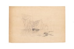 Landscape - Original Drawing in Pencil on Paper - 20th Century