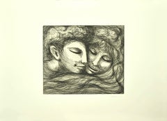 Lovers - Original Etching by Carlo Levi - 1964