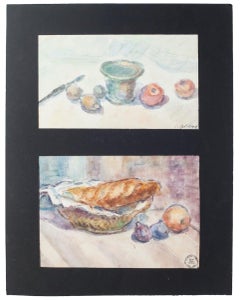 Still Lives - Watercolors on Paper by Simon Goldberg - 20th Century