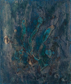 Blue Composition - Original Mixed Media by Esy A. Belluzzi - 1963