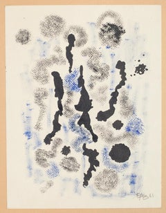 Abstract Composition - Original Mixed Media by Esy A. Belluzzi - 1961