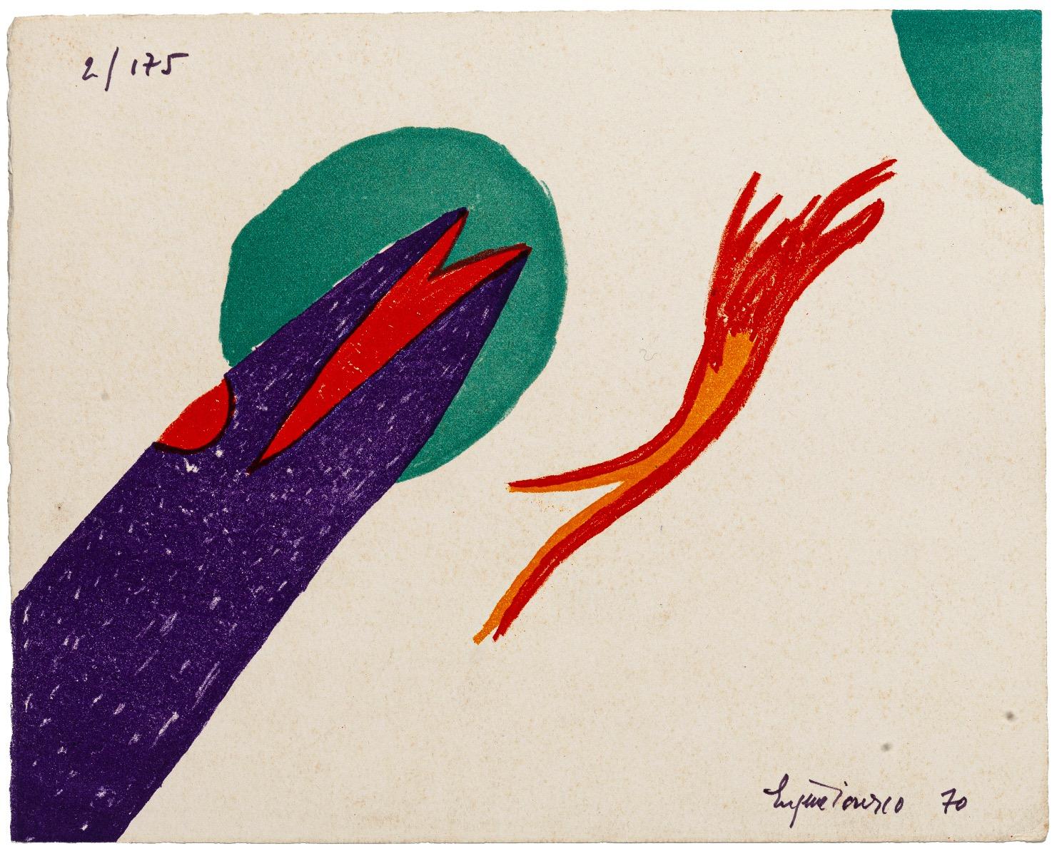 Composition - Lithograph by Eugène Ionesco - 1970