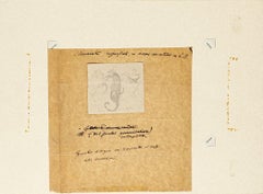 Cheval de mer - dessin original - 1935