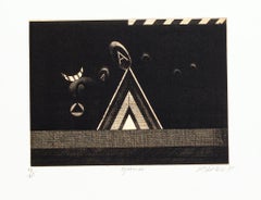 Composition - Etching on Paper by Claude Lemand - 1970s