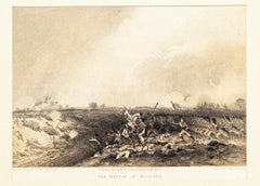 The Battle of Magenta -Hand Colored Lithograph by Carlo Bossoli - 1854