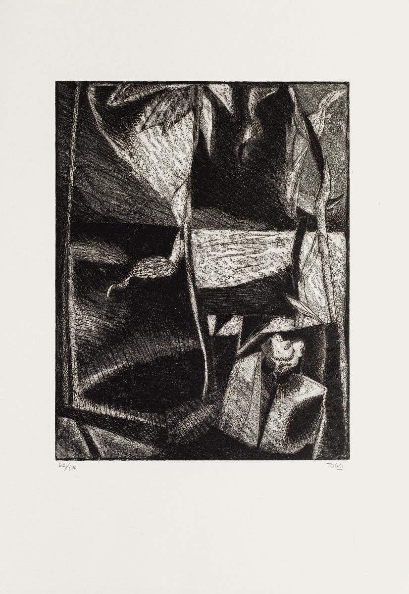 Composition - Etching by Togo - 20th Century For Sale 1