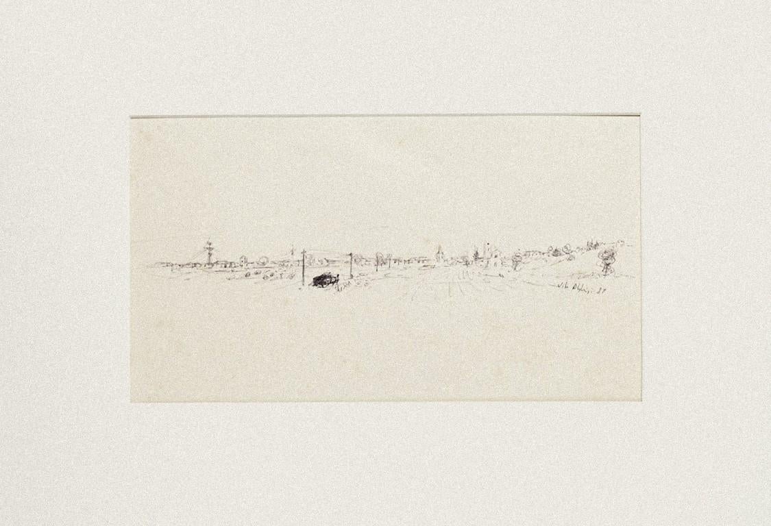 Panorama - Dessin au stylo par Vito Alghisi - 1987