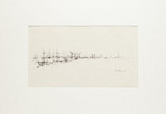 Port - Drawing in Pen by Vito Alghisi - 1997