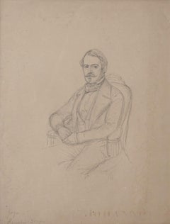 Portrait of Man - Original Drawing in Pencil - Early 20th Century