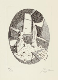 Ex Libris - Etching on Paper by Vincenzo Piazza - 20th Century