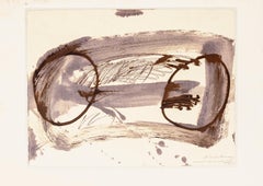 Two Circle - Vintage Offset after Antoni Tàpies - 1982