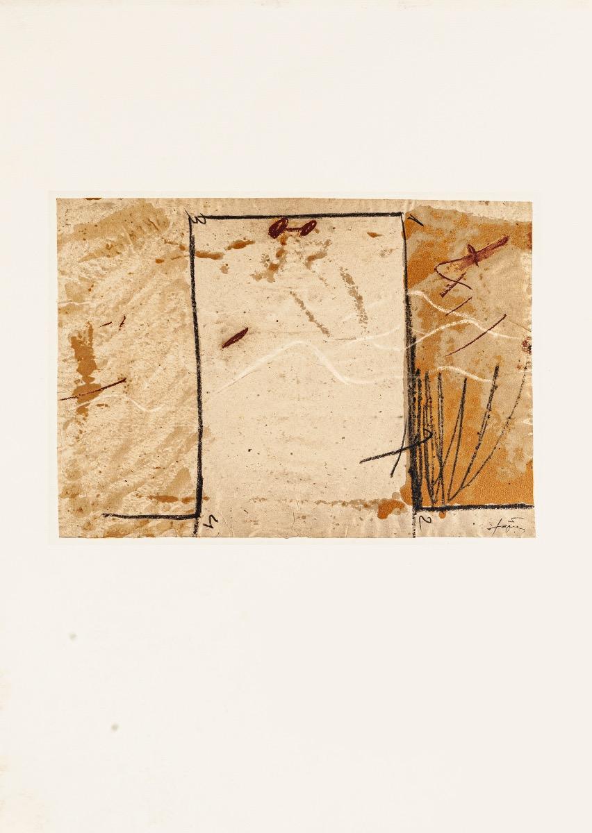 Ampoules Jambs  - Impression offset vintage d'après Antoni Tpies  - 1982 - Print de Antoni Tàpies (after)