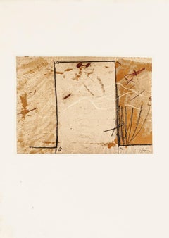 Ampoules Jambs - Impression offset vintage d'après Antoni Tpies - 1982