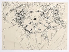 Feminine Nudes - Original Ink on Paper by Maurice Rouzée - Mid 20th Century
