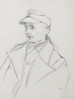 Soldier - Pencil Drawing by J. Hirtz - Mid 20th Century