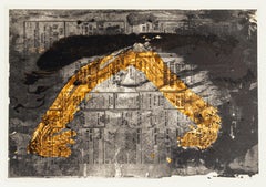 White Angle - Vintage Offset Print after Antoni Tàpies - 1982