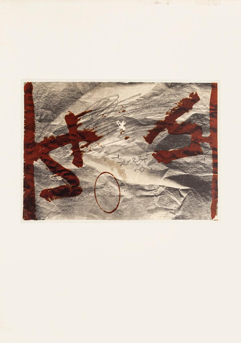 Effetto rigido - Stampa offset vintage dopo Antoni Tàpies - 1982 - Print di Antoni Tàpies (after)