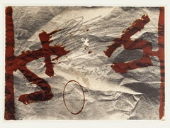 Stiff Effect - Vintage Offset Print After Antoni Tàpies - 1982