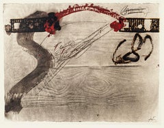 Impression of Wood - Vintage Offset Print After Antoni Tàpies - 1982