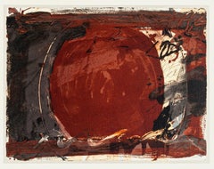 Red Mirror - Vintage Offset Print After Antoni Tàpies - 1982