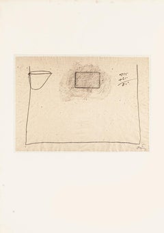 Addition -Vintage-Offsetdruck nach Antoni Tàpies - 1982