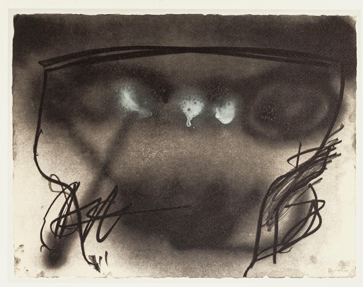 Antoni Tàpies (after) Abstract Print - Vase Space - Vintage Offset Print After Antoni Tàpies - 1982