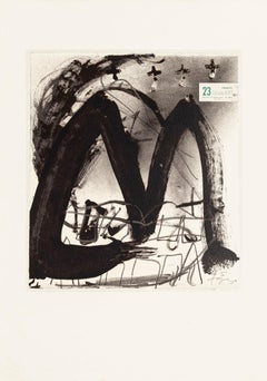 23 F - Vintage Offset Print After Antoni Tàpies - 1982