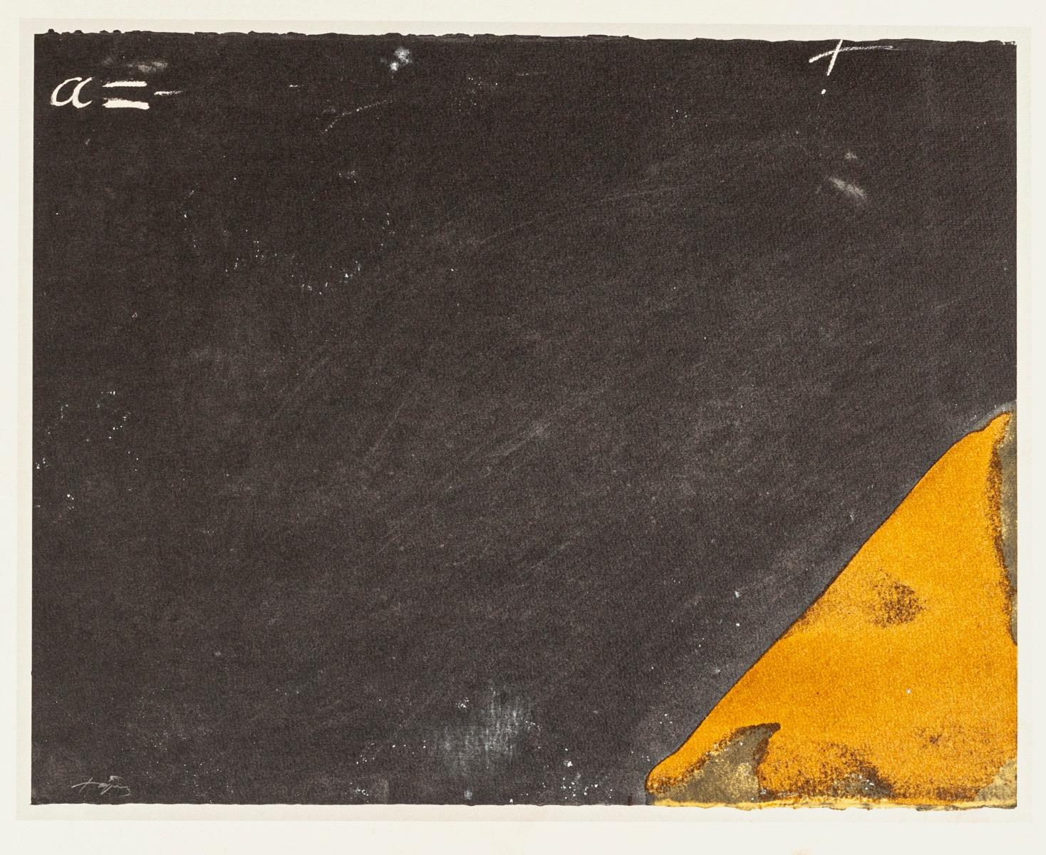 Angle - Impression offset vintage d'après Antoni Tàpies - 1982