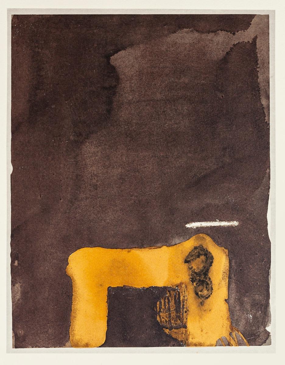 Antoni Tàpies (after) Abstract Print - Paint and Number 3 - Vintage Offset Print After Antoni Tàpies - 1982