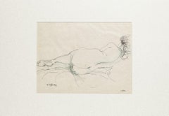 Nude from the Back - Original Drawing by Sergio Barletta - 1974
