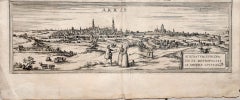 Antique Map of Arras - Etching by George Braun - Late 16th Century