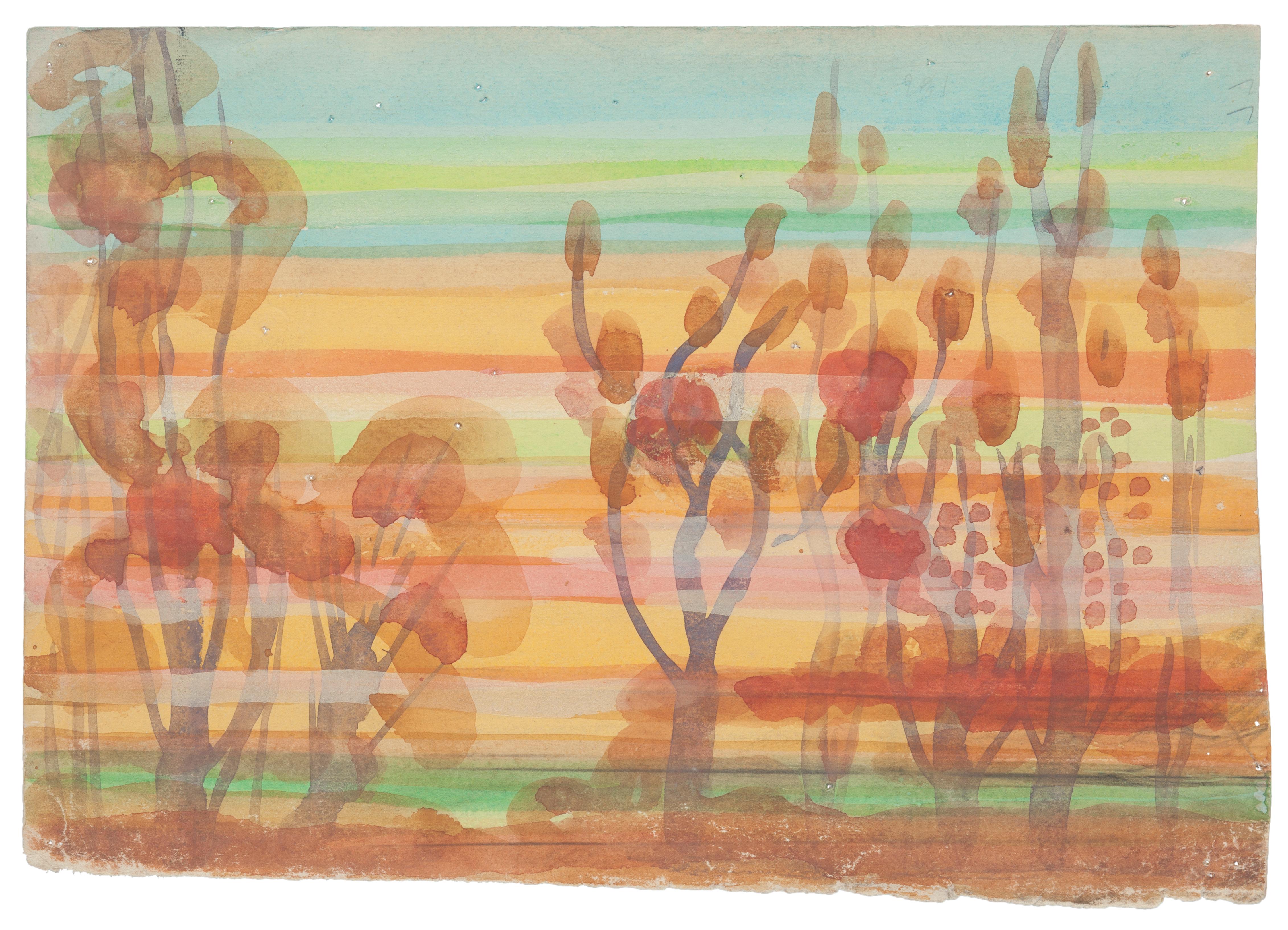 Desextracion - Original Watercolor on Paper by Jean Delpech - 1960s