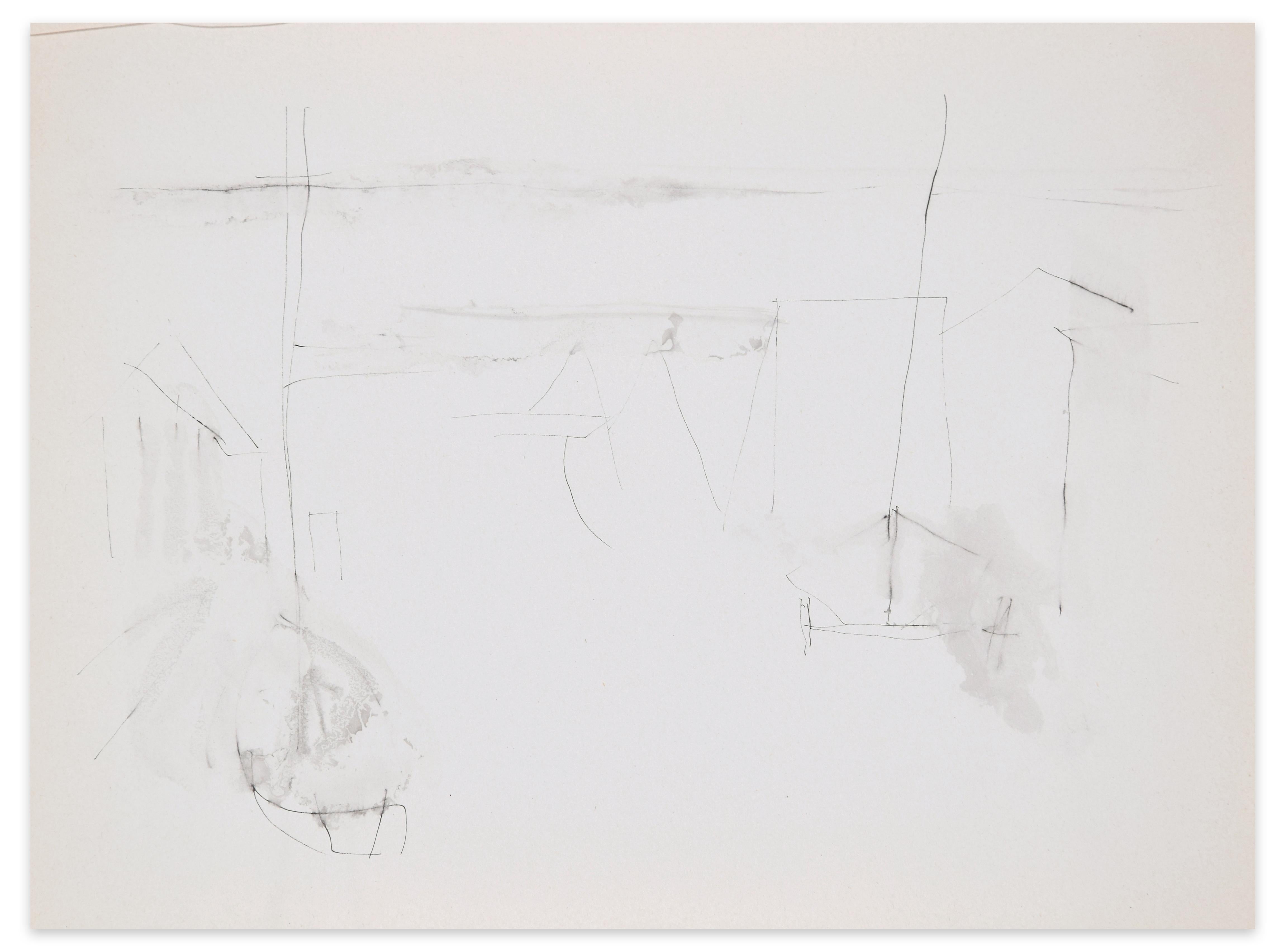 Die Figuren sind eine Originalzeichnung auf Elfenbeinpapier von Flor David aus den 1950er Jahren

Es handelt sich um eine originale Feder- und Aquarellzeichnung, die das Studium von Figuren darstellt, die mit sicheren Linien und Strichen gekonnt