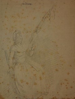 Frau – Zeichnung auf Papier – 18. Jahrhundert