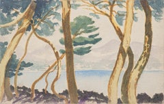 Marine Landscape - Watercolor on Paper by Jean Delpech - 1937