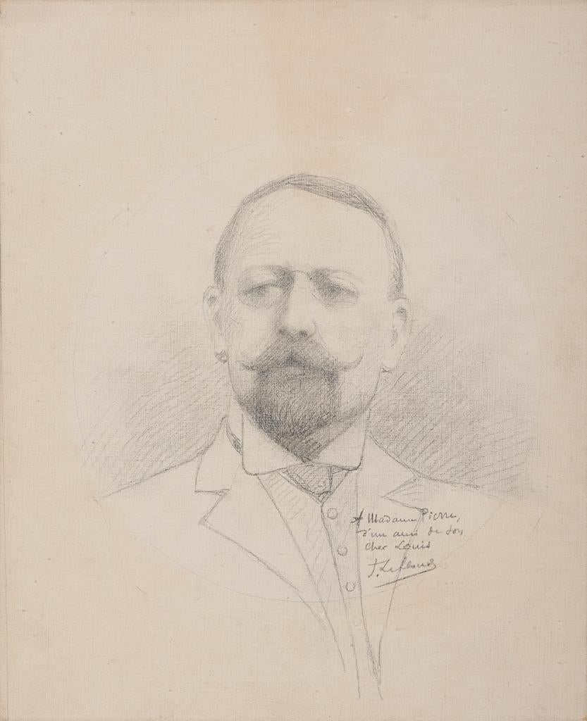 Portrait of Man - Drawing in Pencil - Late 19th Century - Art by Unknown