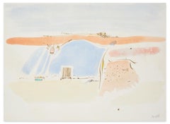 Landscape - Watercolor Drawing on Paper - 20th Century