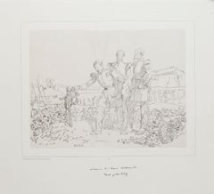 Commemoration – Lithographie von D''apres Raffet – 19. Jahrhundert