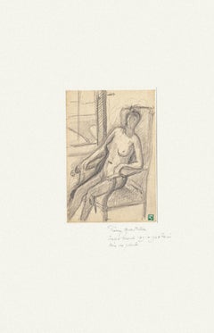 Nude - Original Drawing in Pencil by Pierre Guastalla - Late 20th century