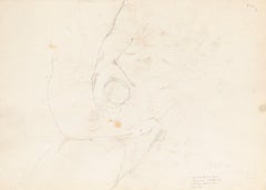 Étude d'un nu - dessin original au fusain par Debora Sinibaldi - 1985