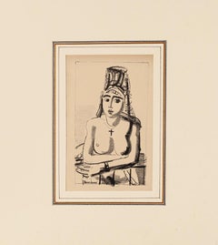 Nu oriental - Lithographie originale sur papier de Maurice Barraud - 1929