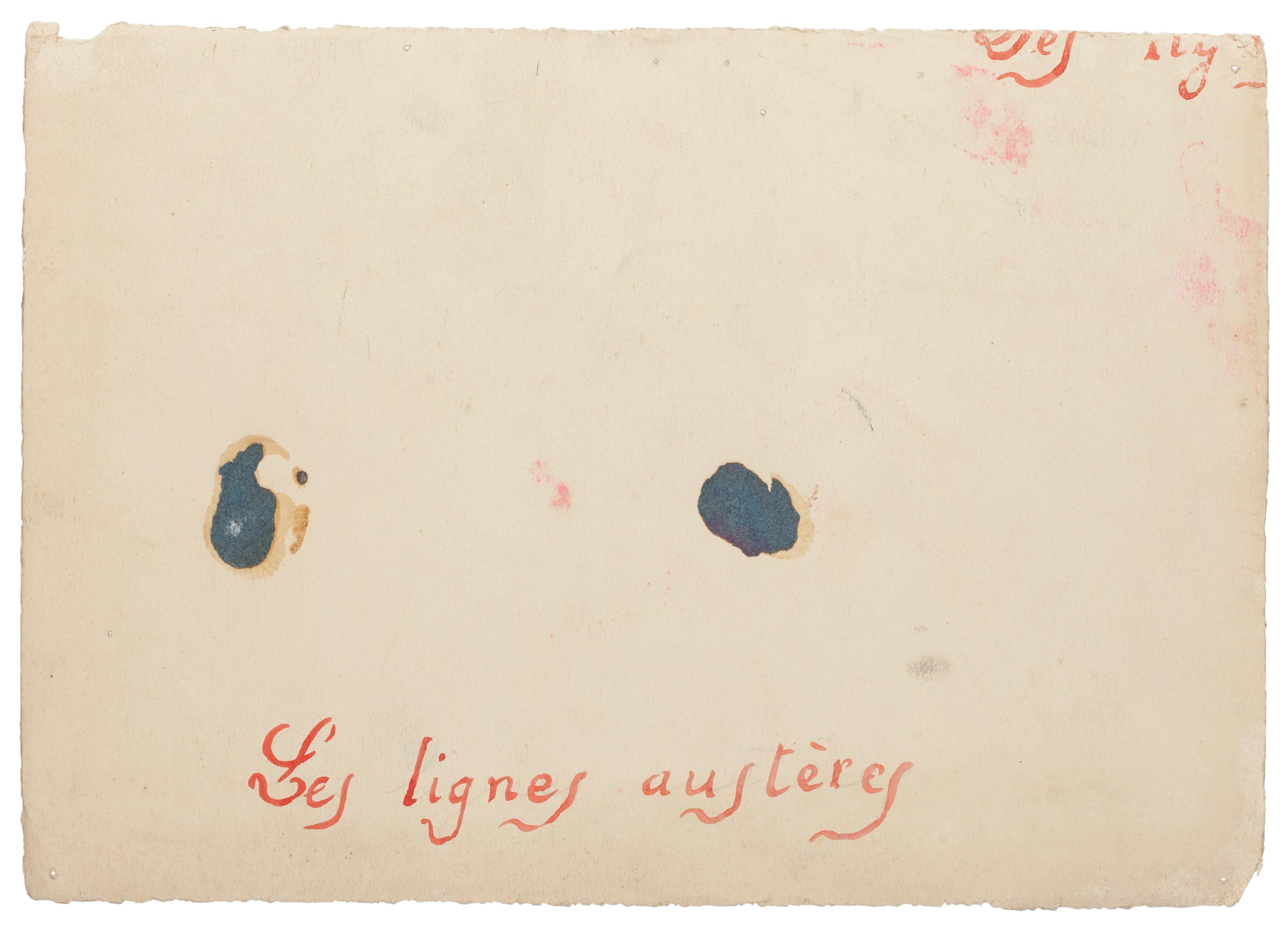 Paesaggio - Acquerello originale su carta di Jean Delpech - 1946 in vendita 1