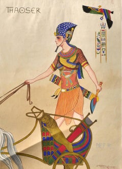 Thaoser - Original Watercolor by M. Molinari - 1924