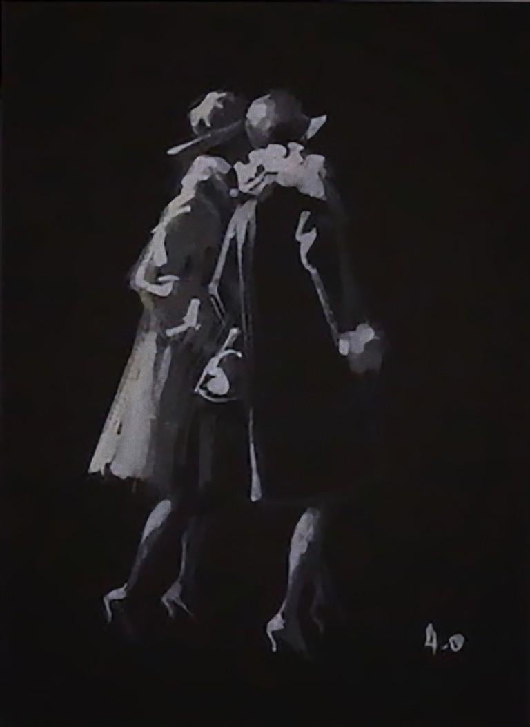 Walking Women est un dessin original à la détrempe réalisé par Andres Osterlind (1887 - 1960). 

L'état de conservation des œuvres d'art est très bon. 

Signé à la main en bas à droite.

Inclus un Passpartout blanc : 40 x 30 cm.

L'œuvre représente